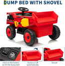 12V Ride-On Dump Truck with Remote Control, Auto Dump Bed, Shovel, and Music for Kids Ages 3-8 Magic Cars 12
