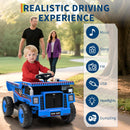 12V Ride-On Dump Truck with Remote Control, Auto Dump Bed, Shovel, and Music for Kids Ages 3-8 Magic Cars 23