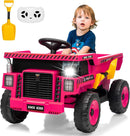 12V Ride-On Dump Truck with Remote Control, Auto Dump Bed, Shovel, and Music for Kids Ages 3-8 Magic Cars 24