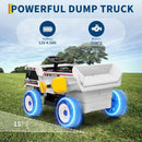 12V Ride-On Dump Truck with Remote Control, Auto Dump Bed, Shovel, and Music for Kids Ages 3-8 Magic Cars 3