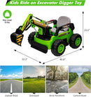 12V Electric Ride-On Excavator Toy Vehicle with Motorized Arm for Kids Magic Cars 2