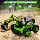 12V Electric Ride-On Excavator Toy Vehicle with Motorized Arm for Kids Magic Cars 8