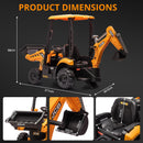 12V Ride-On Movable Excavator Toy Truck for Kids Ages 1-5 Magic Cars 8