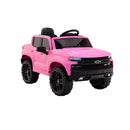 12V Pink Battery-Powered Ride-On Truck Licensed Chevrolet Silverado for Kids Magic Cars 1