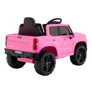 12V Pink Battery-Powered Ride-On Truck Licensed Chevrolet Silverado for Kids Magic Cars 6