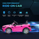 12V Pink Ride-On Toy Car for Kids with Remote Control Magic Cars 4