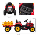 12V Electric Ride-On Tractor with Trailer, 25W Dual Motors and Remote Control Magic Cars 4