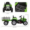 12V Kids Electric Ride-On Tractor with Trailer, 25W Dual Motors, Remote Control Magic Cars 5