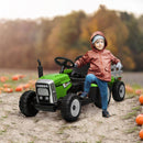 12V Kids Electric Ride-On Tractor with Trailer, 25W Dual Motors, Remote Control Magic Cars 8