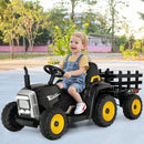 12V Ride-On Tractor with 3-Gear Shift and Ground Loader for Kids 3+ Years Black Magic Cars 1