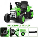 12V Ride-On Tractor with 3-Gear Shift and Ground Loader for Kids Ages 3+ Green Magic Cars 5