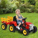 12V Ride-On Tractor with 3-Gear Shift and Ground Loader for Kids 3+ Years Red Magic Cars 2