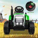 12V Electric Ride-On Tractor with Trailer for Kids and Remote Control Vehicle Toy Magic Cars 12