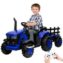 12V Electric Ride-On Tractor with Trailer for Kids LED Lights and Music Magic Cars 0