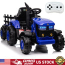 12V Electric Ride-On Tractor with Trailer for Kids LED Lights and Music Magic Cars 4