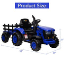 12V Electric Ride-On Tractor with Trailer for Kids LED Lights and Music Magic Cars 7