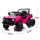 12V Electric Ride-On Jeep Truck Car with Remote Control and Slow Start for Kids Pink Magic Cars 10