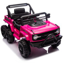 12V Electric Ride-On Jeep Truck Car with Remote Control and Slow Start for Kids Pink Magic Cars 2