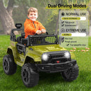 12V Electric Ride-On Truck for Kids with AUX Port, LED Lights, and 2 Speed Settings Magic Cars 18