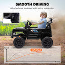 12V Ride-On Truck with Spring Suspension and Remote Control, Black Magic Cars 5