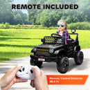 12V Ride-On Truck with Spring Suspension and Remote Control, Black Magic Cars 7
