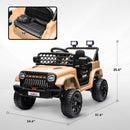 12V Ride-On Truck with Spring Suspension, Remote Control, Khaki Magic Cars 2