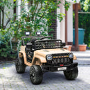 12V Ride-On Truck with Spring Suspension, Remote Control, Khaki Magic Cars 8