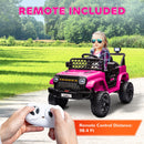12V Pink Ride-On Truck with Spring Suspension and Remote Control Magic Cars 7