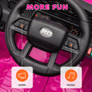 12V Pink Ride-On Truck with Spring Suspension and Remote Control Magic Cars 9