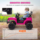 12V Pink Ride-On Truck with Spring Suspension and Remote Control Magic Cars 5