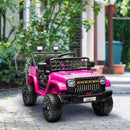 12V Pink Ride-On Truck with Spring Suspension and Remote Control Magic Cars 8