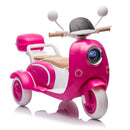 12V Red Rose Three-Wheel Electric Motorcycle with Flip Backseat for Adults Magic Cars 2
