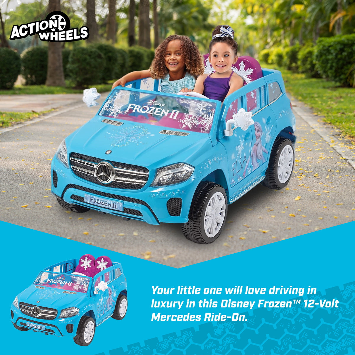 12V 'S Frozen Mercedes GLS-320 Battery Powered Ride-On Kids Ages 3+