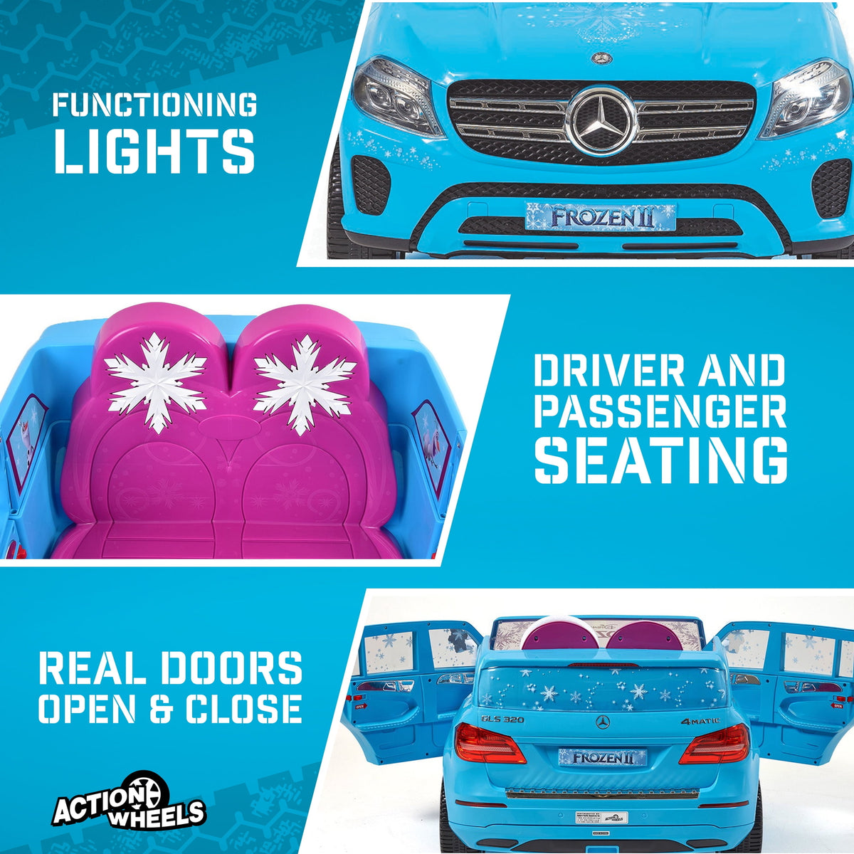12V 'S Frozen Mercedes GLS-320 Battery Powered Ride-On Kids Ages 3+