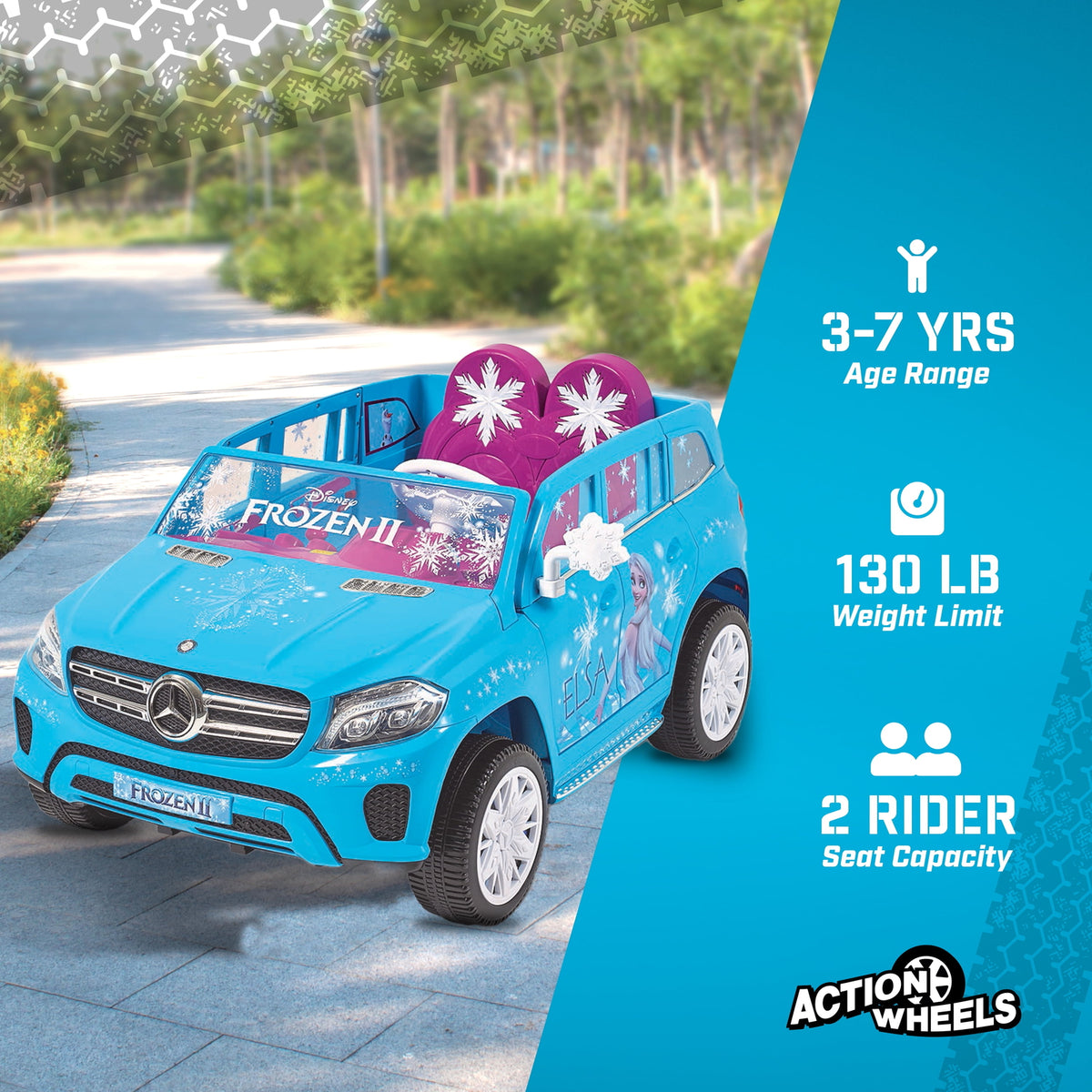 12V 'S Frozen Mercedes GLS-320 Battery Powered Ride-On Kids Ages 3+
