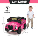 12V Kids School Bus Ride-On Toy with 1 Seat, Remote Control, LED Lights, and Power Display Magic Cars 11