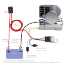 12V Snail Air Horn Kit for Motorcycle and Truck – Loud Train Horn Sound Magic Cars 6