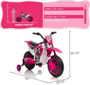 12V Electric Battery-Powered Kids Motorcycle Ride-On Toy with 2-Speed Settings Magic Cars 8