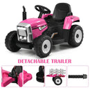 12V Toddler Ride-On Tractor with Large Trailer and 3-Gear Shift Ground Loader Toy for Kids Magic Cars 7