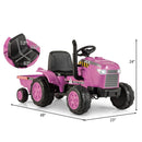 12V Toddler Ride-On Tractor Toy with Remote Control and Detachable Storage Trailer Magic Cars 5