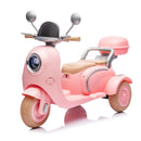 12V Two-Motor Kids Ride-On Electric Two-Seater Motorcycle Pink Level-Up Magic Cars 3