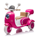 12V Two-Motor Electric Ride-On Motorcycle for Kids Two-Seater Rose Red Magic Cars 10