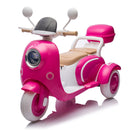 12V Two-Motor Electric Ride-On Motorcycle for Kids Two-Seater Rose Red Magic Cars 5