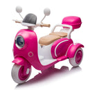 12V Two-Motor Electric Ride-On Motorcycle for Kids Two-Seater Rose Red Magic Cars 6