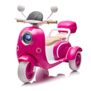 12V Two-Motor Electric Ride-On Motorcycle for Kids Two-Seater Rose Red Magic Cars 8