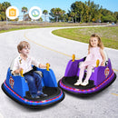 12V Kids Ride-On Bumper Car with 360° Spin and Remote Control - Purple Magic Cars 5