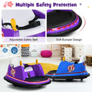 12V Kids Ride-On Bumper Car with 360° Spin and Remote Control - Purple Magic Cars 8