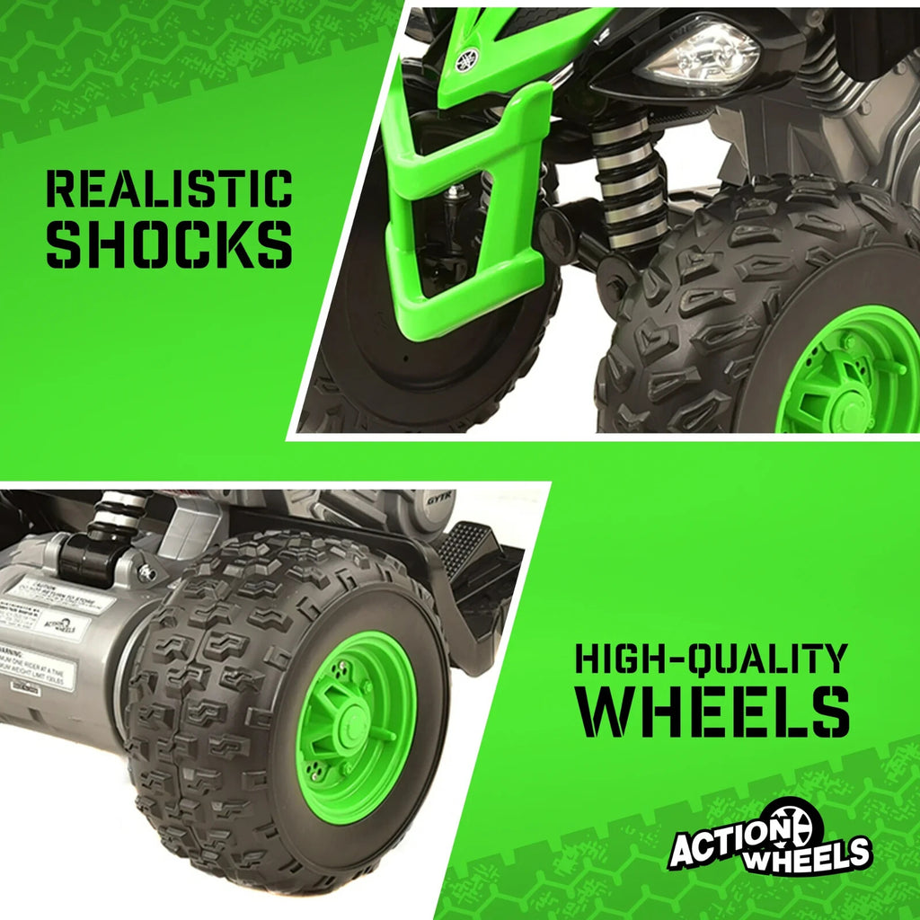 Yamaha Raptor Ride On 12V Yamaha Raptor ATV Ride-On for Kids, 5 MPH Electric Quad Toy Ages 3+