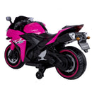 12V 7Ah Kids Ride-On Motorcycle Toy with Training Wheels and Lighting Magic Cars 12