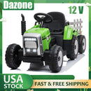 12V Electric Kids Ride On Tractor with Trailer and Remote Control, Battery Powered Toy Vehicle Magic Cars 1